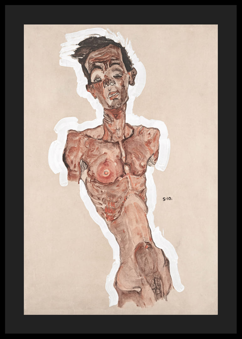 Egono Schiele nuogas autoportretas-12