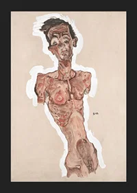 Nude Self-Portrait By Egon Schiele-7