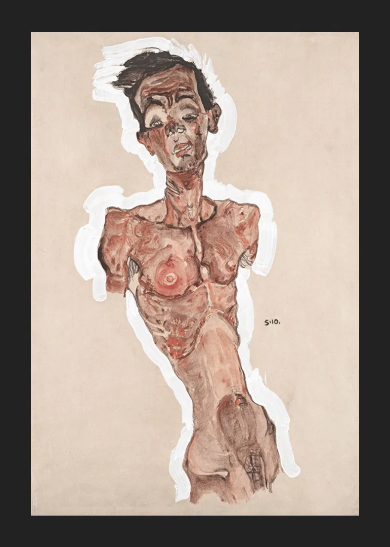 Nude Self-Portrait By Egon Schiele-12