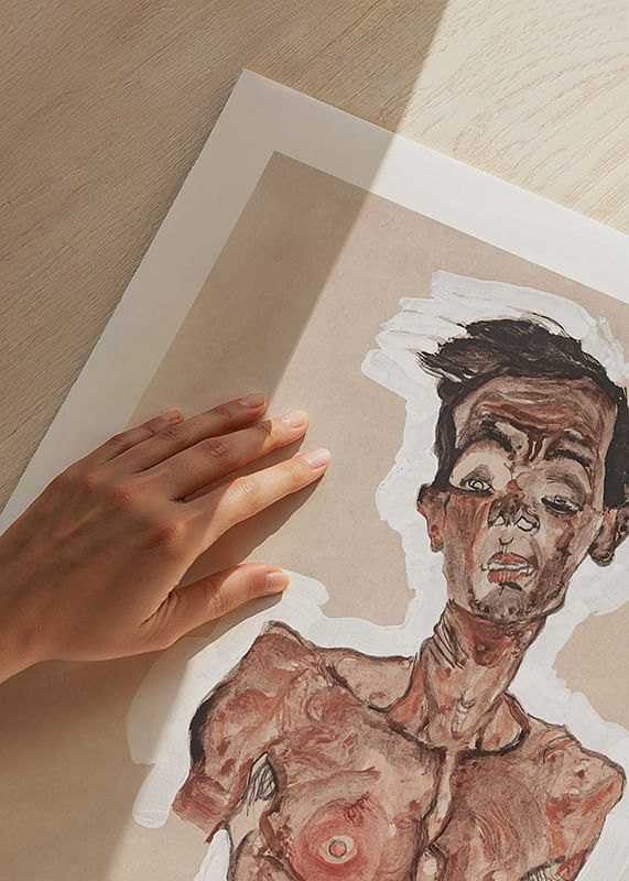 Nude Self-Portrait By Egon Schiele-12