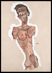 Nude Self-Portrait By Egon Schiele-8