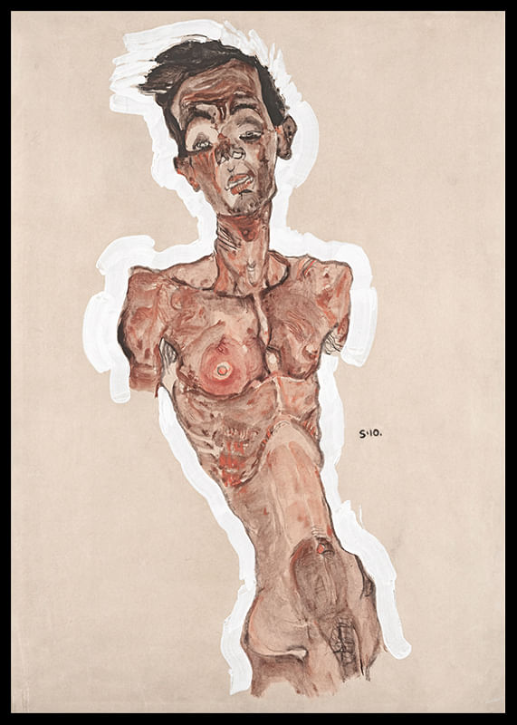 Nude Self-Portrait By Egon Schiele-12
