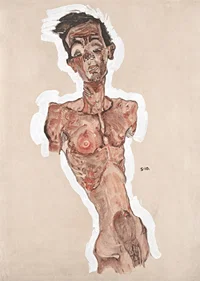 Nude Self-Portrait By Egon Schiele-9