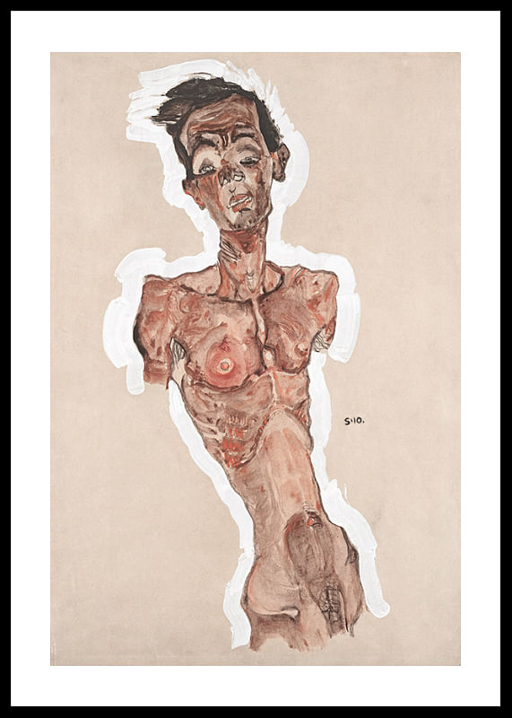 Nude Self-Portrait By Egon Schiele-12