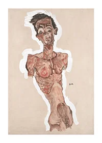 Nude Self-Portrait By Egon Schiele-3