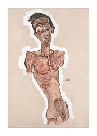 Nude Self-Portrait By Egon Schiele-1