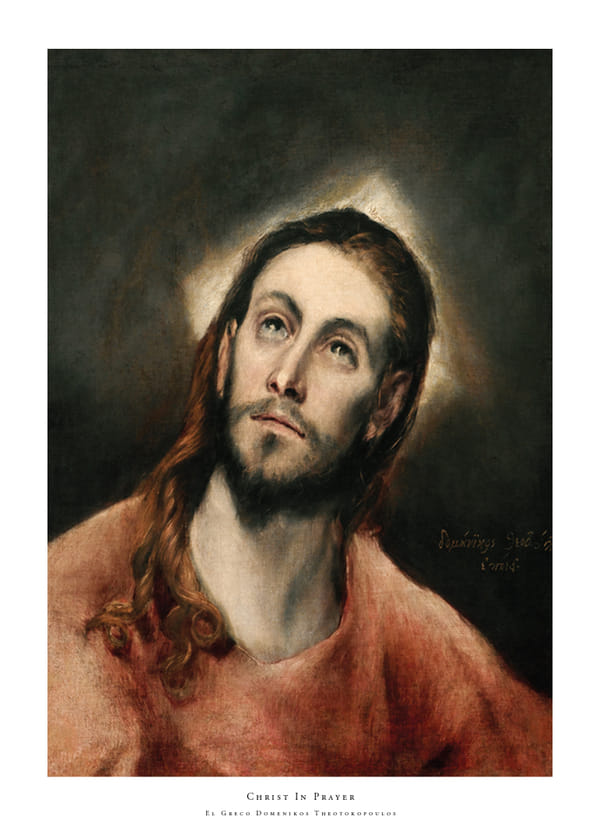 Plakatas Christ In Prayer By El Greco Domenikos Theotokopoulos