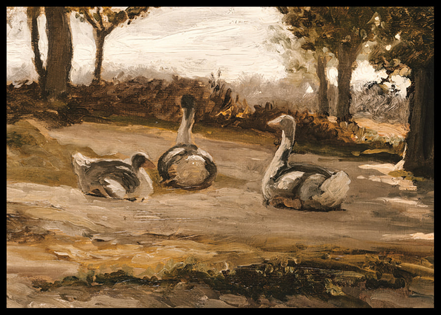 Geese By Elihu Vedder-12