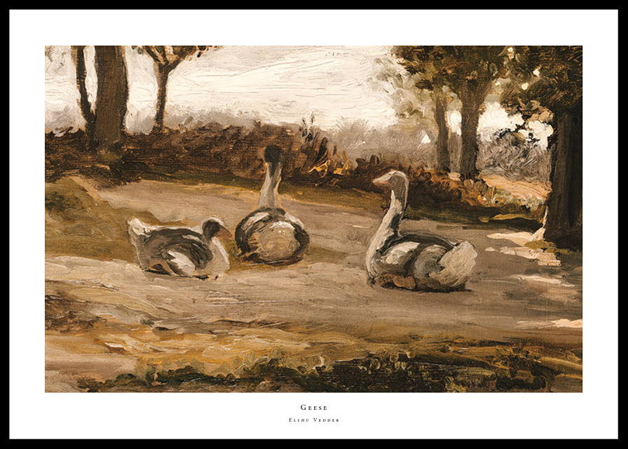 Geese By Elihu Vedder-12