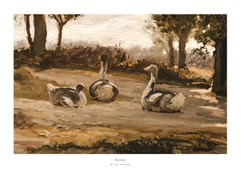 Poster Geese By Elihu Vedder