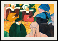 Bretonske kvinner ved en vegg av Emile Bernard-4