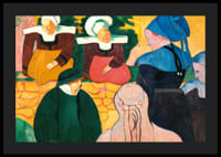 Bretonske kvinner ved en vegg av Emile Bernard-6