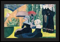 Breton Women With Umbrellas By Emile Bernard-6