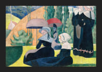 Bretónske ženy s dáždnikmi Emile Bernard-7