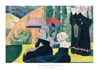 Breton Women With Umbrellas By Emile Bernard-1