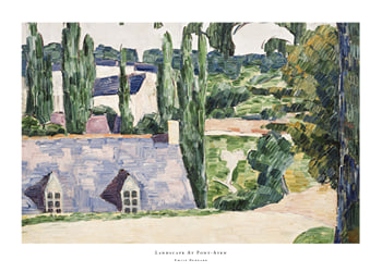 Poster Landscape At Pont-Aven By Emile Bernard