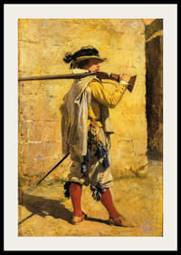 A Sentinel, Time Of Louis XIII av Ernest Meissonier-4