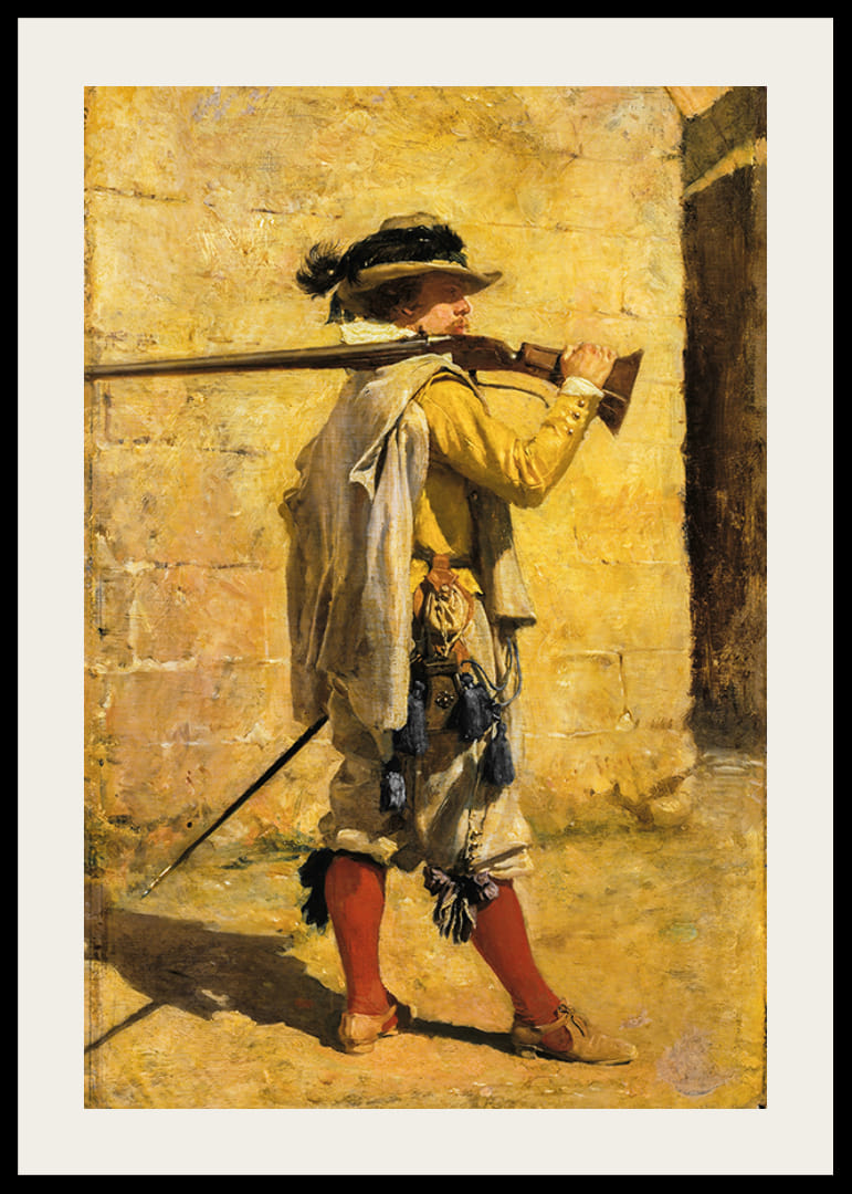 A Sentinel, Time Of Louis XIII av Ernest Meissonier-12