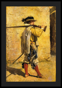 A Sentinel, Time Of Louis XIII av Ernest Meissonier-6