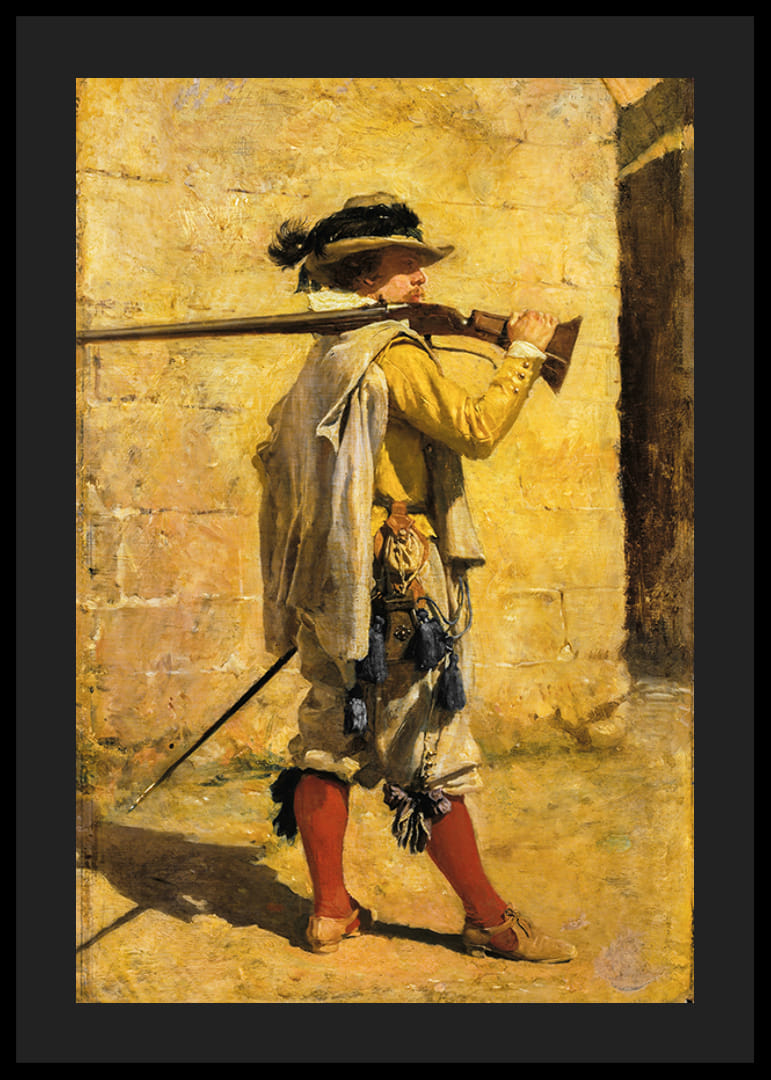 A Sentinel, Time Of Louis XIII av Ernest Meissonier-12