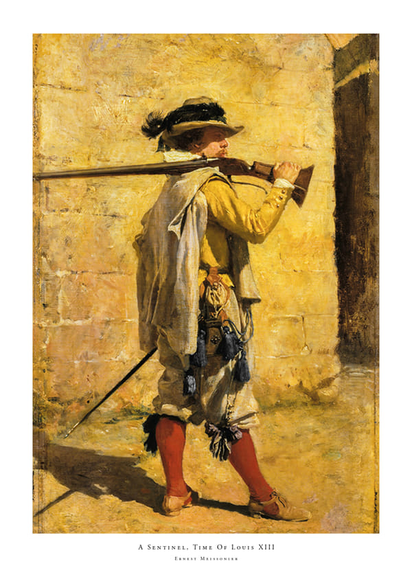 Plakatas A Sentinel, Time Of Louis XIII By Ernest Meissonier