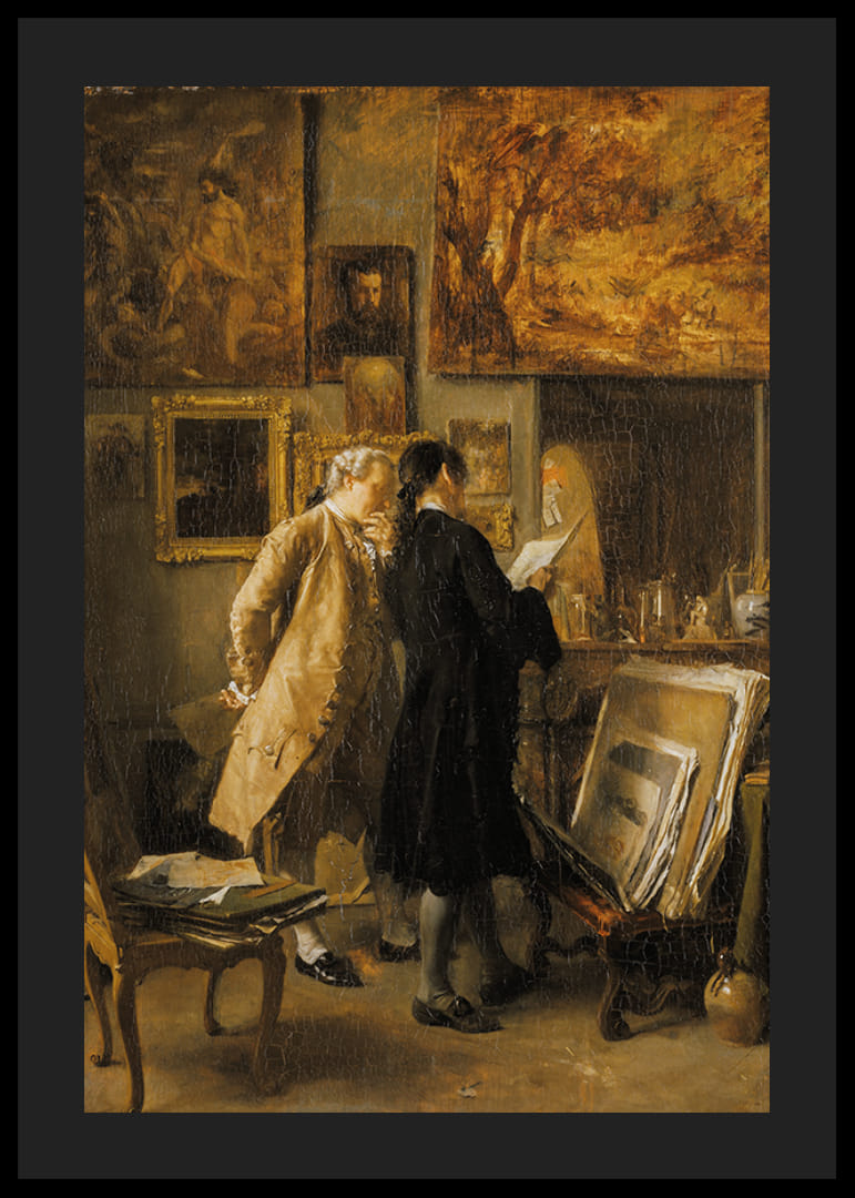 Umelec ukazuje svoje dielo Ernest Meissonier-12