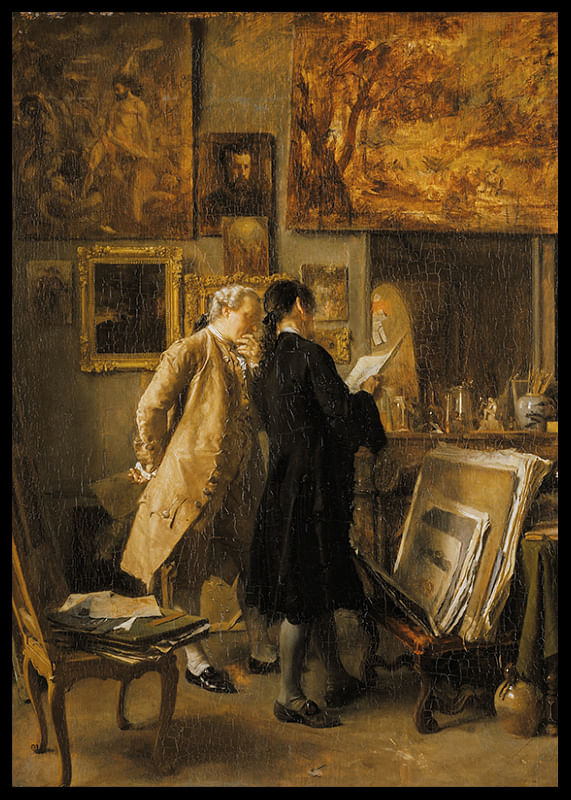 En kunstner, der viser sit arbejde af Ernest Meissonier-12