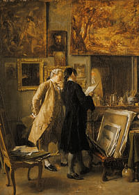 En kunstner, der viser sit arbejde af Ernest Meissonier-3