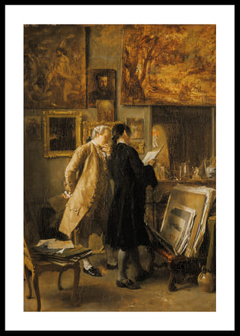 Juliste An Artist Showing His Work By Ernest Meissonier