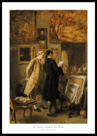 An Artist Showing His Work By Ernest Meissonier-0