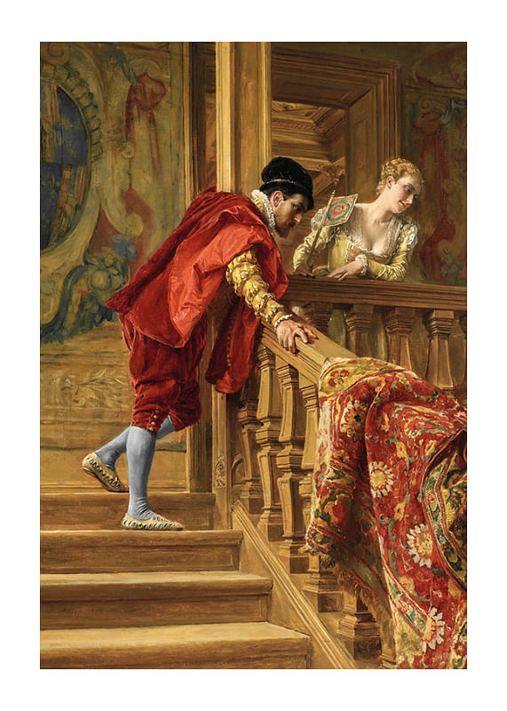 Plagát Sur L’escalier By Ernest Meissonier