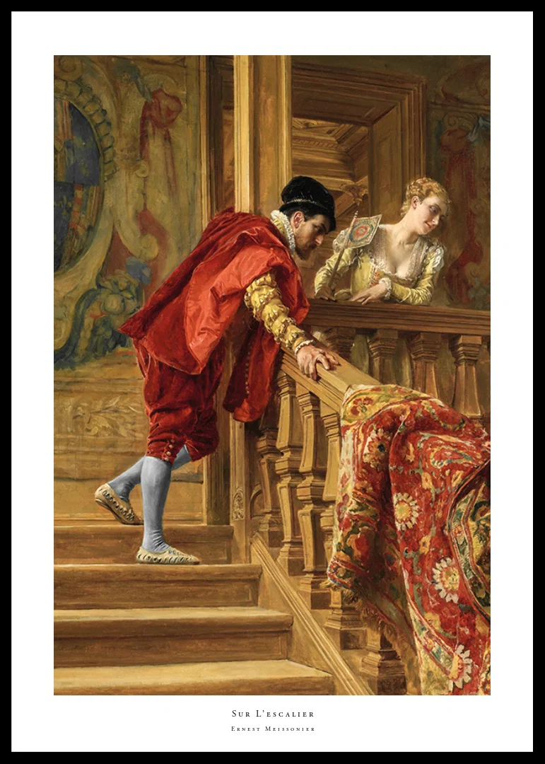Sur L’escalier By Ernest Meissonier-12