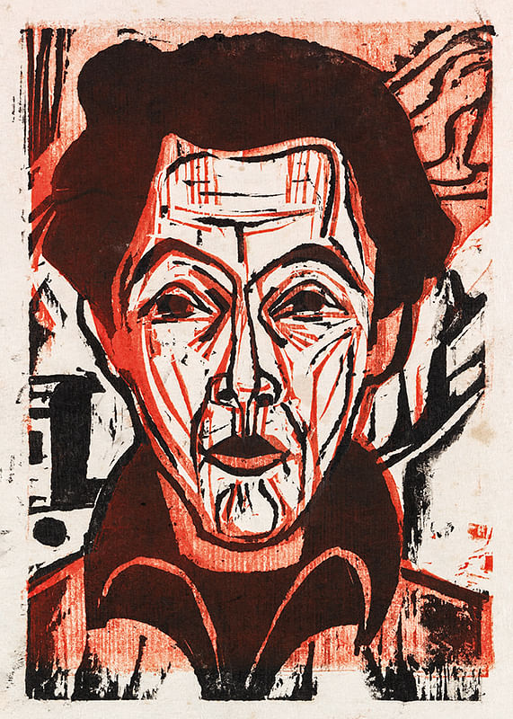 Plagát Self-Portrait By Ernst Ludwig Kirchner