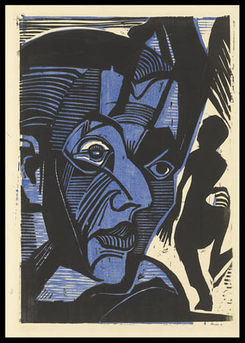 Poster Self-Portrait With Dancing Death By Ernst Ludwig Kirchner