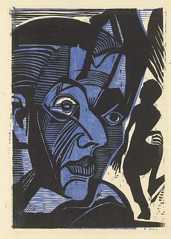 Poster Self-Portrait With Dancing Death By Ernst Ludwig Kirchner