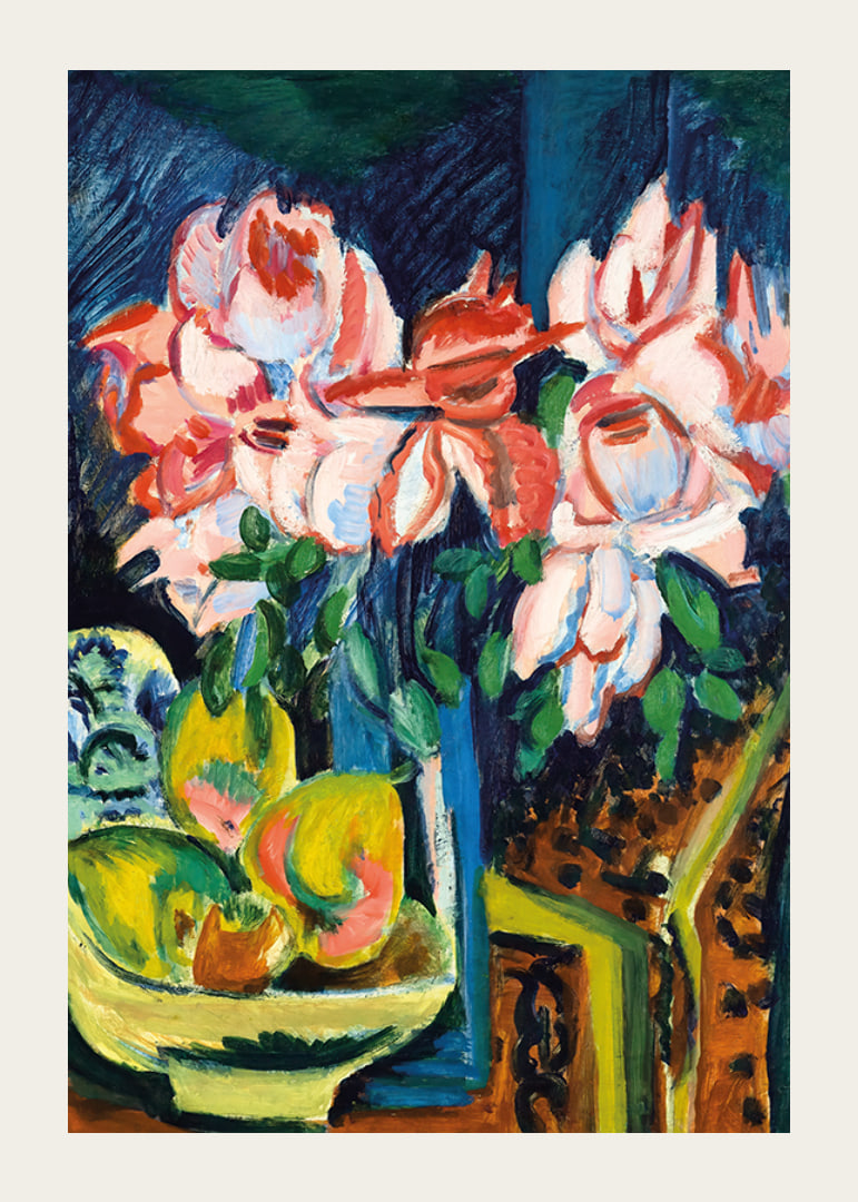 Still Life With Jug And African Bowl By Ernst Ludwig Kirchner-12