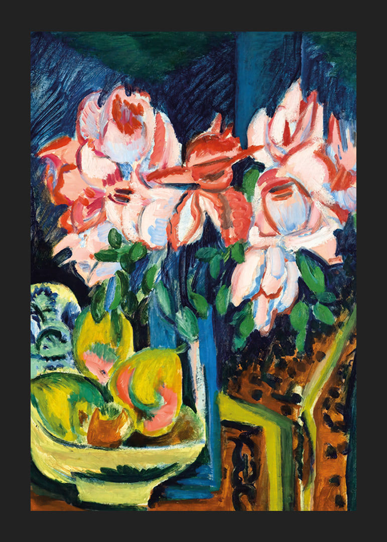 Still Life With Jug And African Bowl By Ernst Ludwig Kirchner-12
