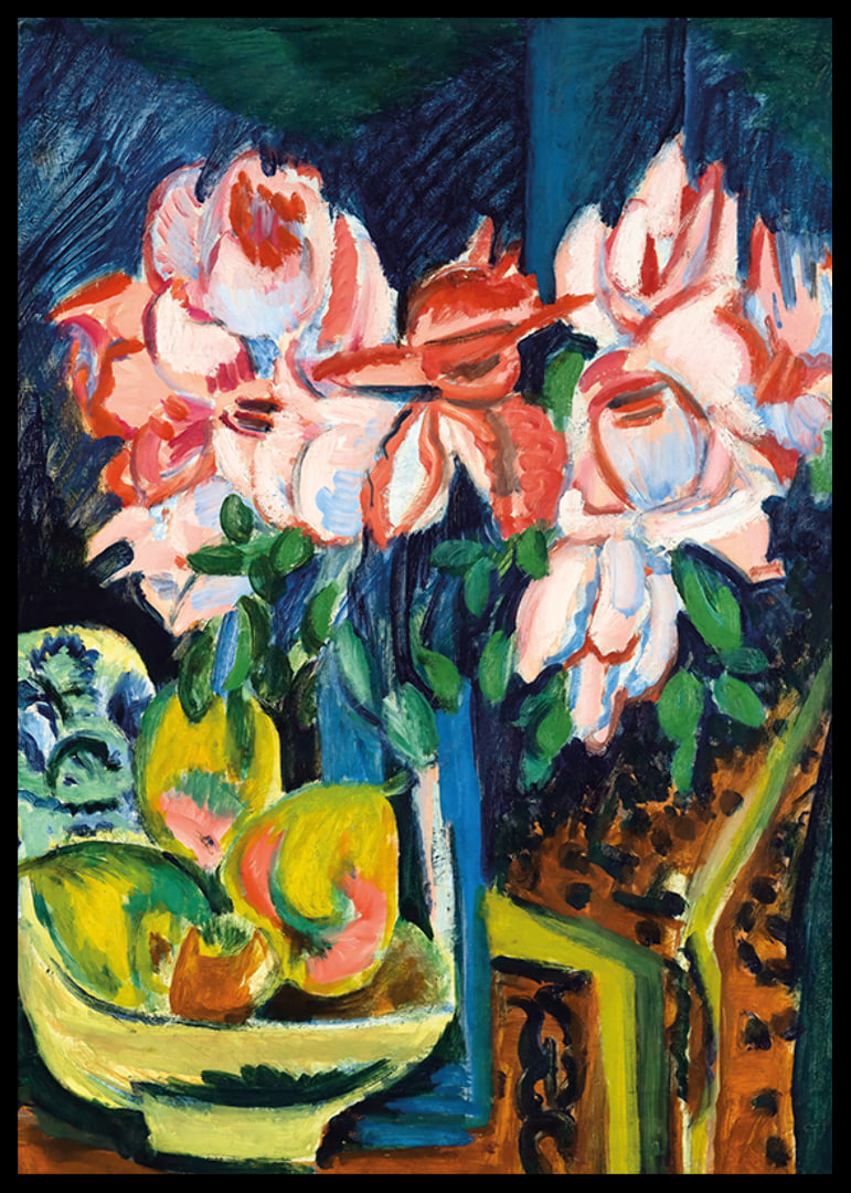 Still Life With Jug And African Bowl By Ernst Ludwig Kirchner-12