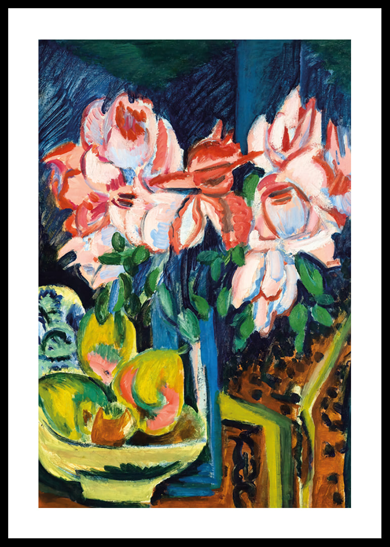 Still Life With Jug And African Bowl By Ernst Ludwig Kirchner-12