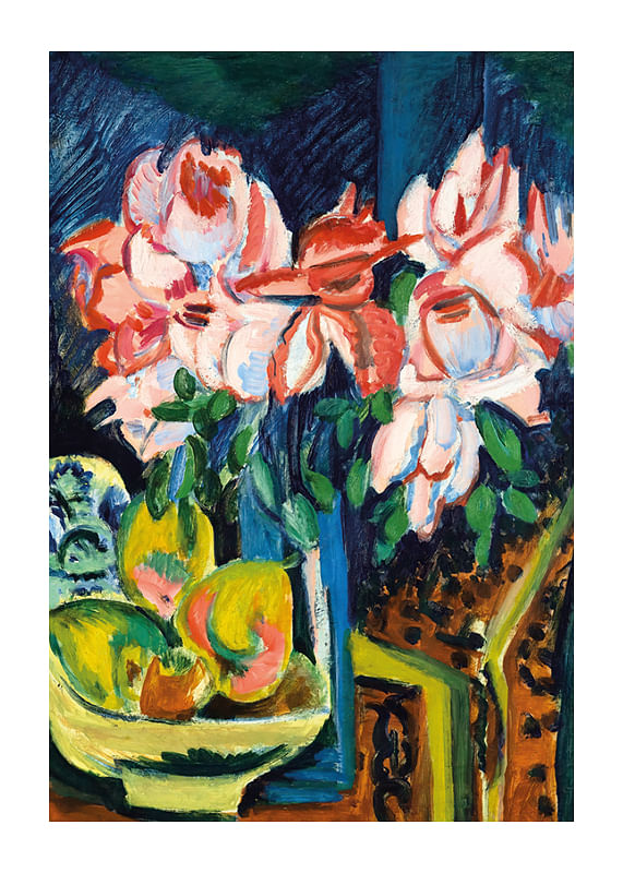 Ernst Ludwig Kirchner csendélet kannával és afrikai tállal-12
