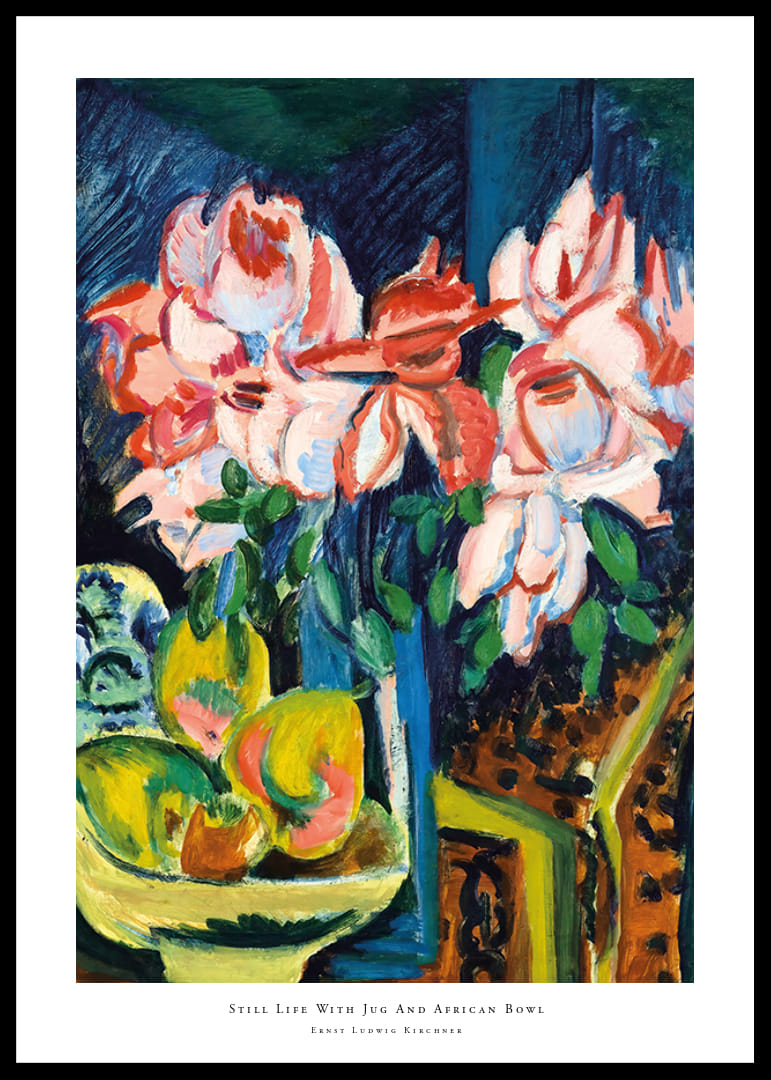 Still Life With Jug And African Bowl By Ernst Ludwig Kirchner-12