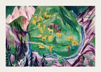 Moonrise, Soldier And Maiden By Ernst Ludwig Kirchner-5
