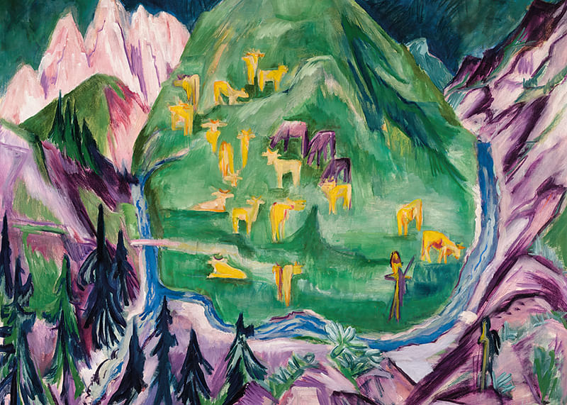 Moonrise, Soldier And Maiden By Ernst Ludwig Kirchner-12