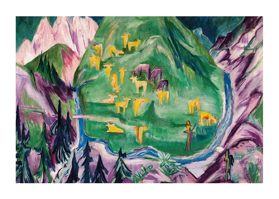 Moonrise, Soldier And Maiden By Ernst Ludwig Kirchner-12