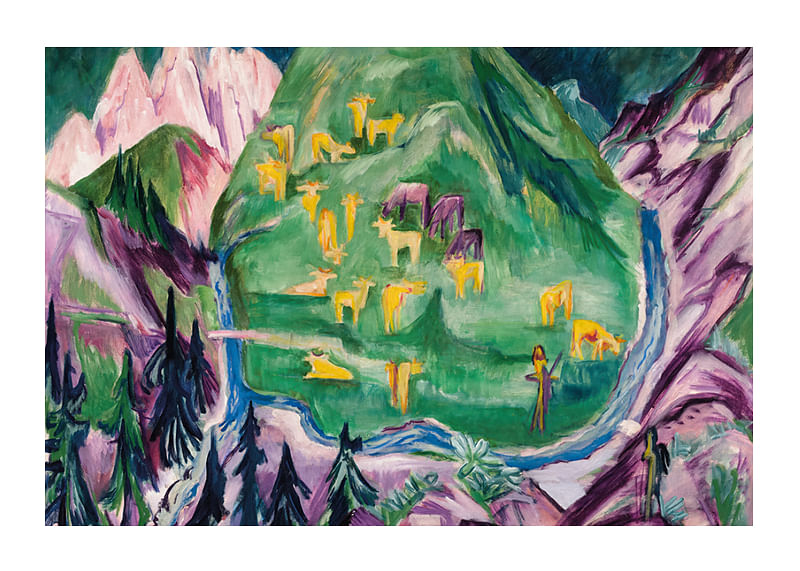 Moonrise, Soldier And Maiden By Ernst Ludwig Kirchner-12