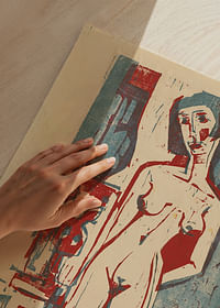 Nøgen kvinde ved vinduet af Ernst Ludwig Kirchner-2
