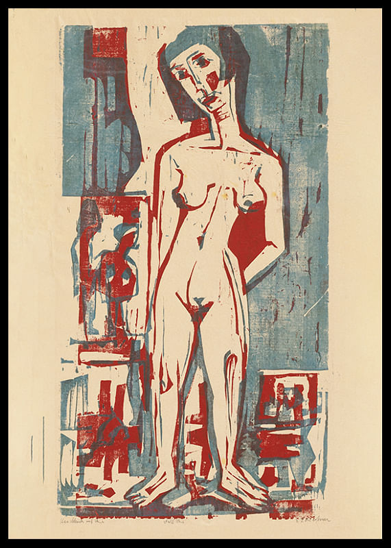 Nøgen kvinde ved vinduet af Ernst Ludwig Kirchner-12