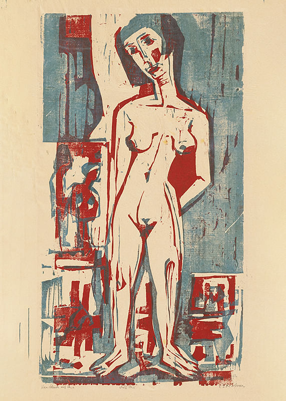 Plagát Naked Woman At The Window By Ernst Ludwig Kirchner
