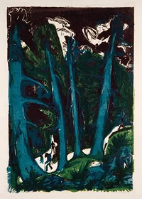 Fir Trees By Ernst Ludwig Kirchner-1