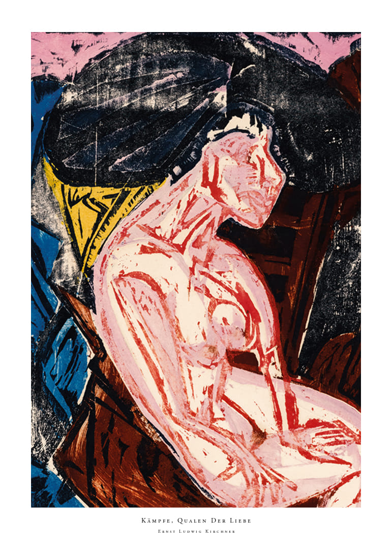 Kämpfe, Qualen Der Liebe By Ernst Ludwig Kirchner-12
